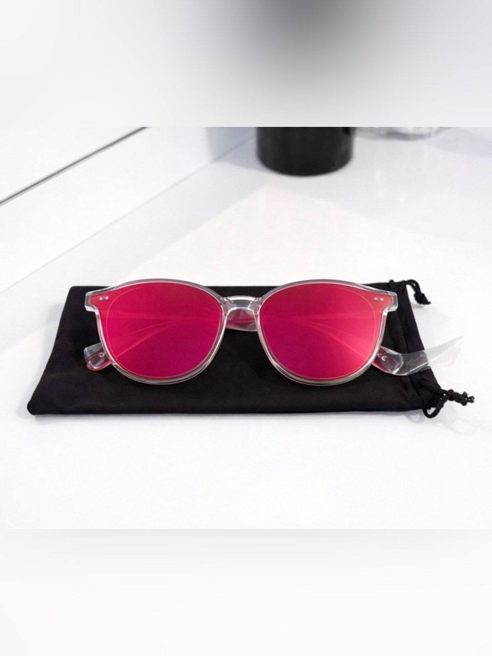 Women’s Sunglasses with Mirrored Pink trendy Lens UV400 blocking